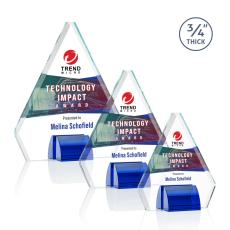 Employee Gifts - Roxborough Full Color Blue Diamond Crystal Award