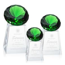 Employee Gifts - Celestina Gemstone Emerald Crystal Award