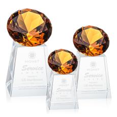 Employee Gifts - Celestina Gemstone Amber Crystal Award