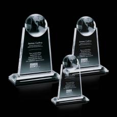 Employee Gifts - Netherford Globe Crystal Award