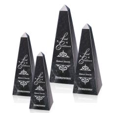 Employee Gifts - Marble Black Obelisk Stone Award