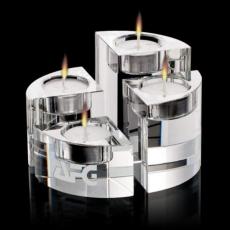 Employee Gifts - Saks Candleholders - Optical Set of 4