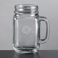 Employee Gifts - Roswell Drinking Jar - Deep Etch 16oz