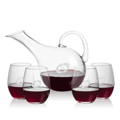 Corporate Gifts - Barware - Gift Sets - Medford Carafe & Stanford Stemless Wine