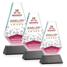 Kingsley Full Color Black Polygon Crystal Award - Awards and Trophies