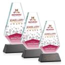 Kingsley Full Color Black on Newhaven Base Polygon Crystal Award