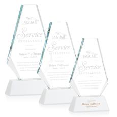 Kingsley White Polygon Crystal Award - Awards and Trophies