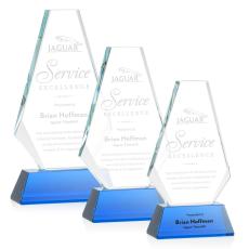 Kingsley Blue Polygon Crystal Award - Awards and Trophies
