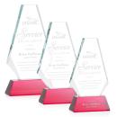 Kingsley Red on Newhaven Base Polygon Crystal Award