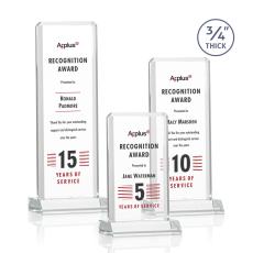 Southport Full Color Clear Rectangle Crystal Award - Awards and Trophies