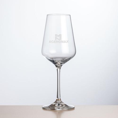 Corporate Gifts - Barware - Wine Glasses - Breckland Wine - Deep Etch 