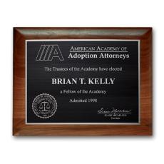 Etch/Antiqued Plaq - Walnut Rolled Edge - Plaque Awards