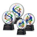 Galileo Black on Robson Base Globe Glass Award