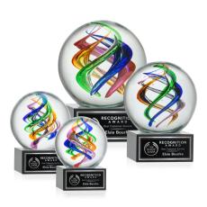 Employee Gifts - Galileo Black on Hancock Base Globe Glass Award