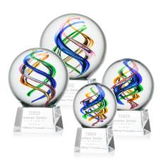 Galileo Clear on Robson Base Globe Glass Award - Glass Awards