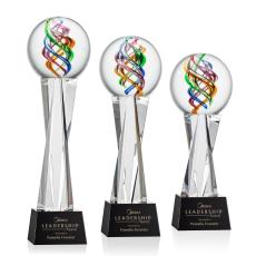 Employee Gifts - Galileo Black on Grafton Base Globe Glass Award