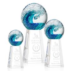 Employee Gifts - Surfside Globe on Novita Base Glass Award