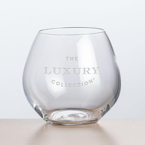 Corporate Gifts - Barware - Wine Glasses - Florentina Stemless Wine - Deep Etch