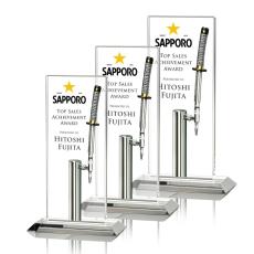 Santorini Full Color Rectangle Crystal Award - Full Color Imprint