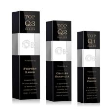 Araceli Tower Black  Towers Crystal Award - Crystal Awards