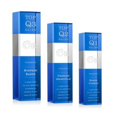 Araceli Tower Sky Blue  Towers Crystal Award - Crystal Awards