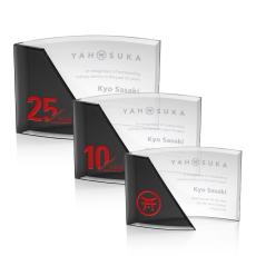 Giulia Black Crescent Crystal Award - Crystal Awards