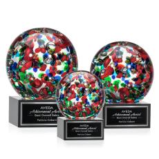 Employee Gifts - Fantasia Black on Hancock Base Globe Glass Award