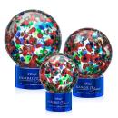 Fantasia Blue on Marvel Base Globe Glass Award