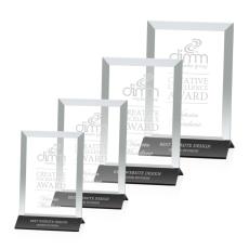 Rainsworth Black/Vertical Rectangle Crystal Award - Crystal Awards
