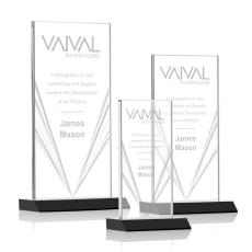 Seaford Liquid Black Rectangle Crystal Award - Crystal Awards