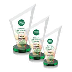 Employee Gifts - Condor Full Color Green Peaks Crystal Award
