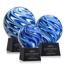 Employee Gifts - Naples Black on Robson Base Globe Glass Award