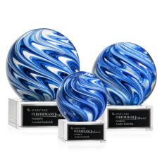Employee Gifts - Naples Clear on Hancock Base Globe Glass Award
