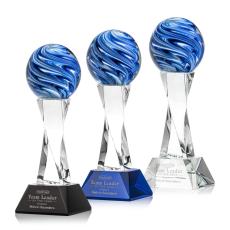 Employee Gifts - Naples Clear on Langport Base Globe Glass Award