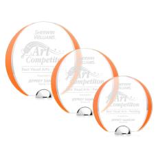 Stanton Orange Circle Crystal Award - Crystal Awards