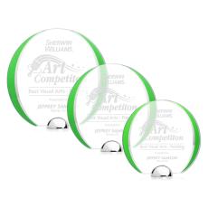 Stanton Green Circle Crystal Award - Colored Crystal Awards