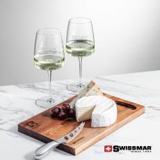 Employee Gifts - Swissmar Acacia Board &  2 Dunhill Wine
