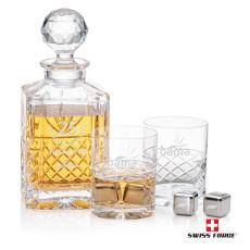 Employee Gifts - Wedgewood 3pc Decanter Set & S/S Ice Cubes