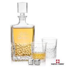Employee Gifts - Oakham 3pc Decanter Set & S/S Ice Cubes