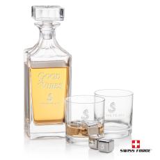 Employee Gifts - Aristocrat 3pc Decanter Set & S/S Ice Cubes
