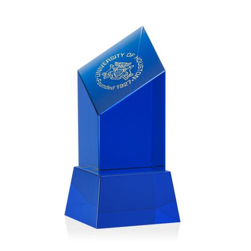 Awards and Trophies - Barone Blue Blue on Base Towers Crystal Award