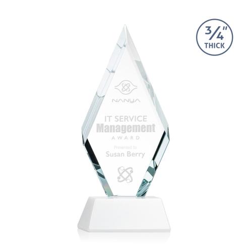 Awards and Trophies - Richmond White on Newhaven Base Diamond Crystal Award