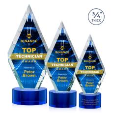 Employee Gifts - Richmond Full Color Blue on Marvel Diamond Crystal Award