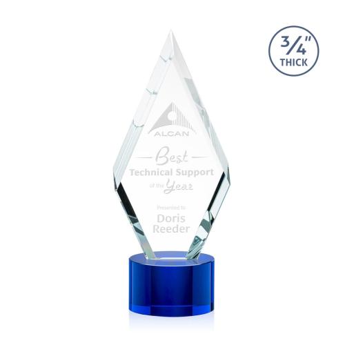 Awards and Trophies - Richmond Blue on Marvel Base Diamond Crystal Award