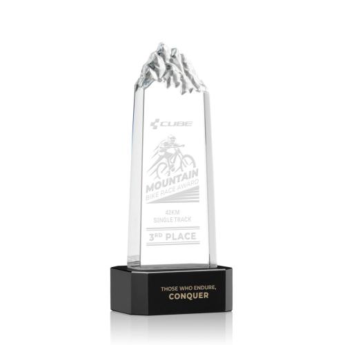 Awards and Trophies - Himalayas Tower on Base Black Peaks Crystal Award