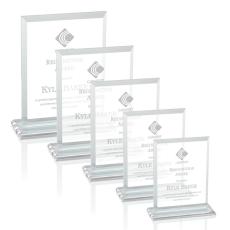 Employee Gifts - Denison Clear  Rectangle Crystal Award