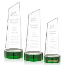 Belmont Tower Green on Stanrich Base Peaks Crystal Award - Awards and Trophies