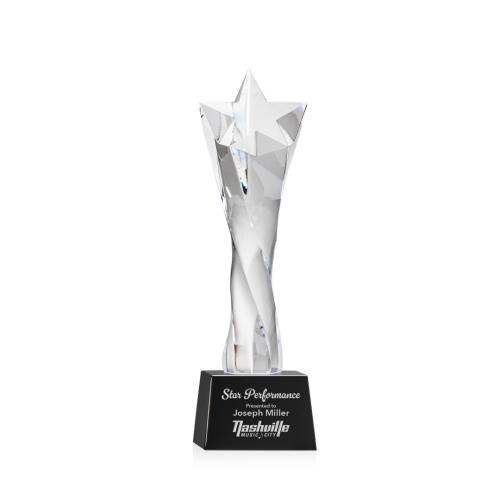Awards and Trophies - Arlington Black on Robson Base Star Crystal Award
