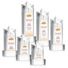 Employee Gifts - Berkeley Full Color Clear on Padova Base Star Crystal Award