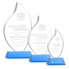 Odessy Sky Blue on Newhaven Flame Crystal Award - Crystal Awards